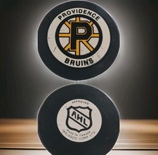 PROVIDENCE BRUINS AHL OFFICIAL HOCKEY PUCK INGLASCO MFG. MADE IN SLOVAKIA 🇸🇰