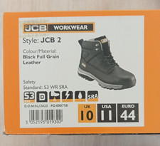 JCB Safety Work Boots UK Size 10 EUR 44 - New In Box With Tags