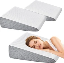 DUMOS Bed Wedge Pillow Memory Foam for Post Surgery,Back Pain Relief,Acid Reflux