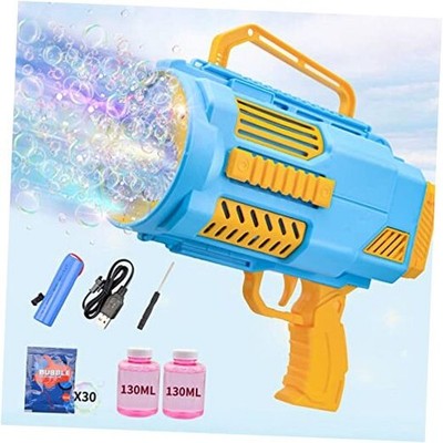 Upgraded Bubble Gun No Dip, Bubble Machine Gun with LED Lights, 9000+ Blue 2