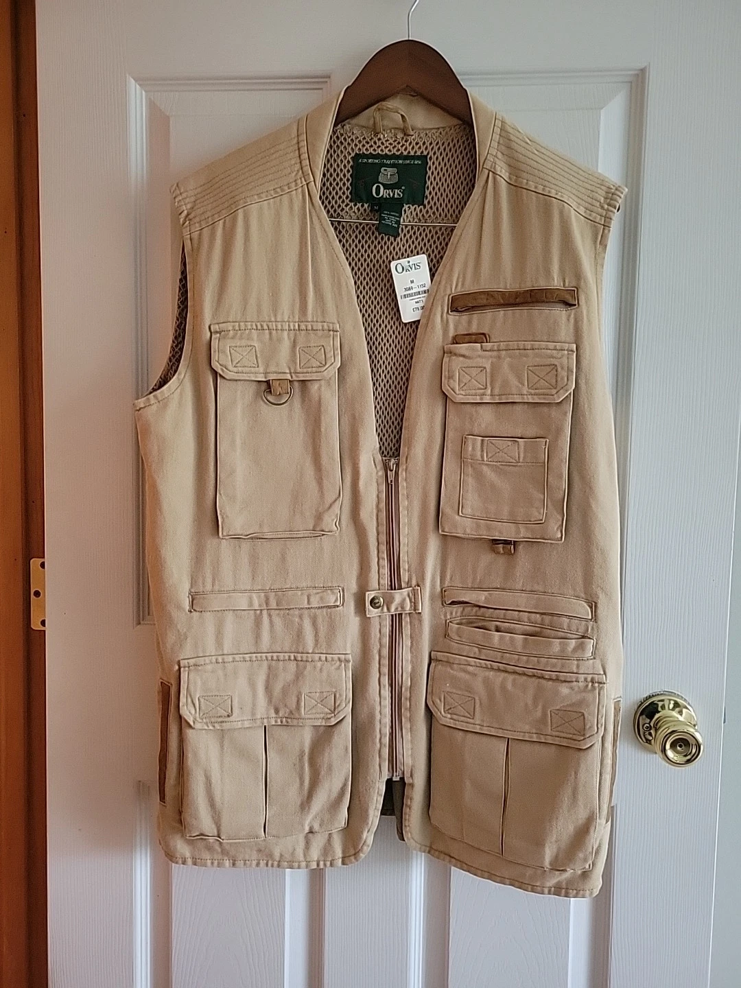 Vintage Orvis Multi Pocket Fishing/Hunting Canvas Zip Vest M 100% Cotton NWT