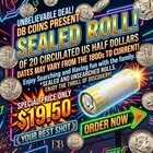 US Half Dollar Unsearched Bank Rolls! 20 COIN ROLL! Liberty? Franklin? Kennedy