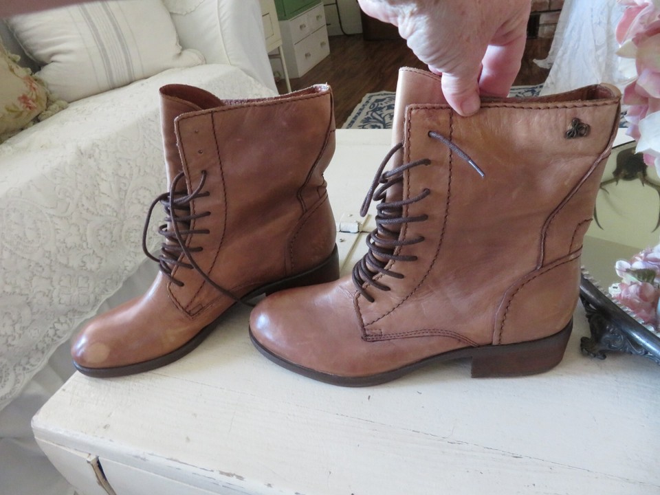 Vintage style Sam Edelman Long Ankle Lace up Boots Leather 8.5 | eBay
