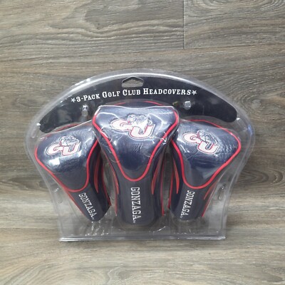 Gonzaga Bulldogs 3 Pack Golf Club Contour Headcovers Open Box MANUFACTURE DEFECT