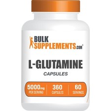 BulkSupplements L-Glutamine Capsules - 5g per Serving - 360Capsules