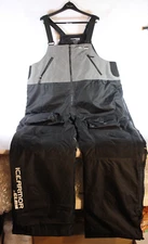 IceArmour Bibs Mens 2XL Black Clam Ice Fishing Overalls Pants Snowmobile Zip NEW