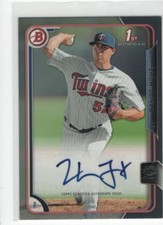 Zack Jones 2015 Bowman RC Rookie Auto Autograph, Card # PA-ZJ Twins /499 