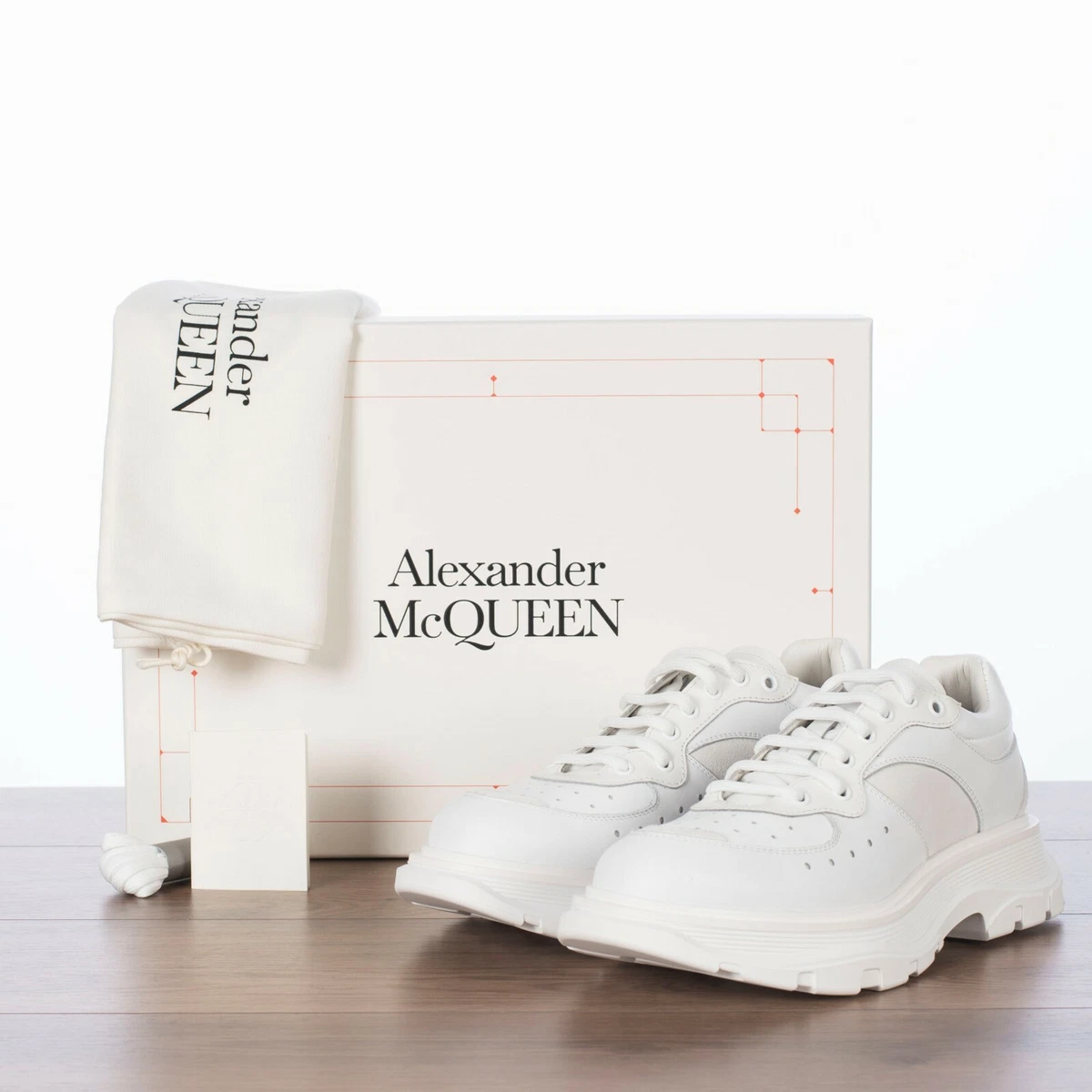 Alexander mcqueen mens shop show leather platform trainers