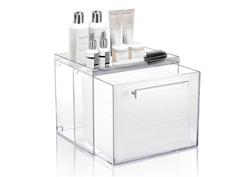 Einweg Gesicht Handtuch Acryl Aufbewahrungsbox kompatibel mit Clean Skin Club Handtuch