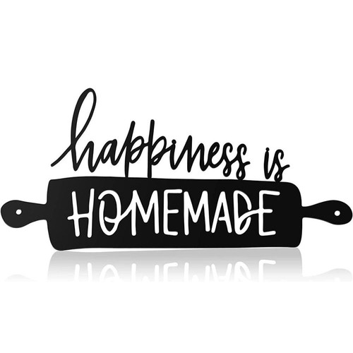 Black Kitchen Decorations Iron Letter Wall Silhouette Decoration