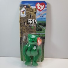 McDonalds TY Erin the bear teanie beanie baby With 2 Tag Errors 1993 OAKBROOK