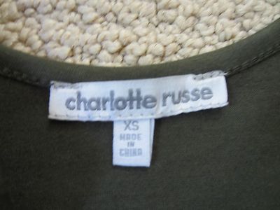 WOMENS CHARLOTTE RUSSE OLIVE GREEN LONG SLEEVE SKATER FLOWY DRESS XSMALL  NWT | eBay