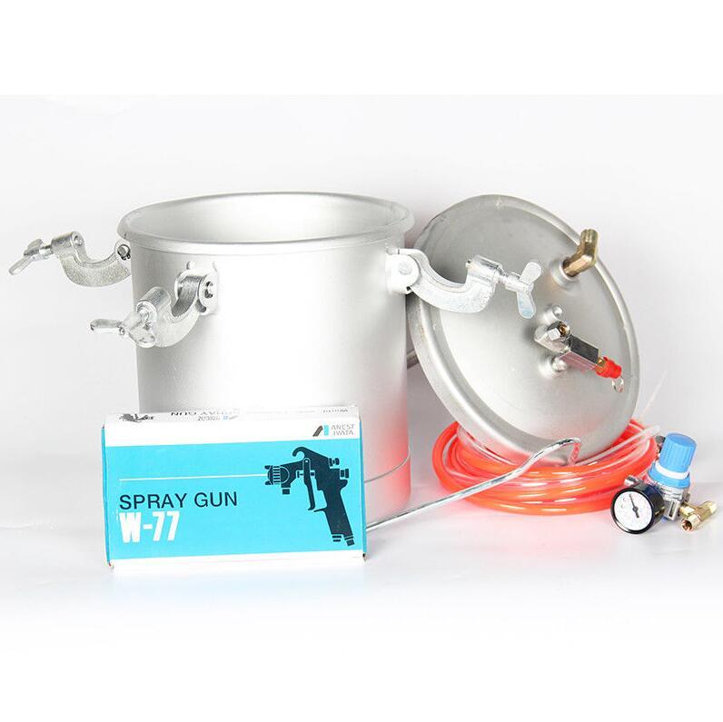10L Pressure Pot Spray Gun Tank Hose Gauge Set Air spraying tool 3.0mm Nozzle