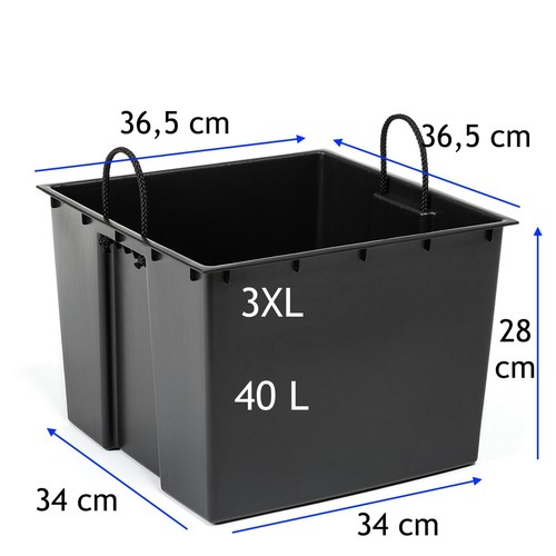 Blumenkübel weiß Eckig Hochglanz SET 2x XXXL (H:75cm) Blumentopf Pflanzkübel - Bild 3 von 5