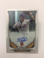 Michael Conforto Auto 2014 Bowman Chrome Baseball Autograph New York Mets