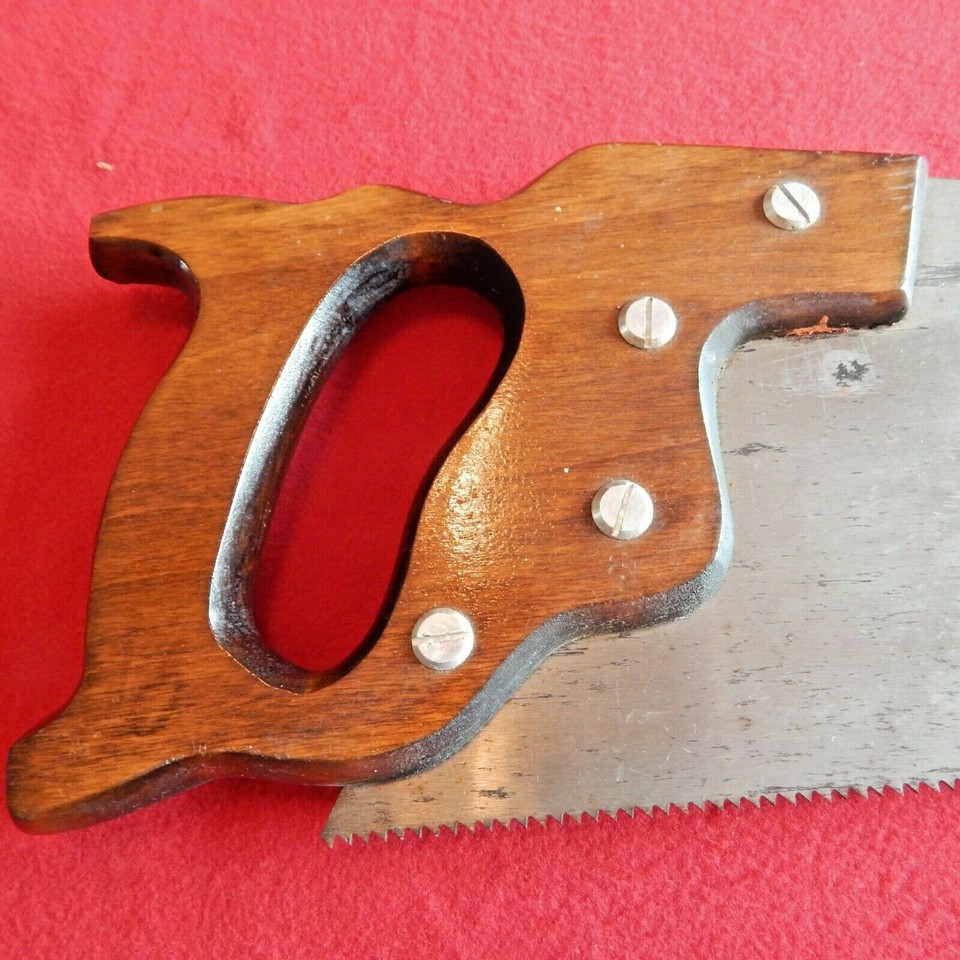 Vintage Disston D23 Crosscut 8Point Hand Saw with Blade Etching Circa