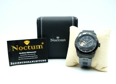 Noctum Herrenuhr 3ATM Water Resistant Automatic Stainless Steel back 44mm