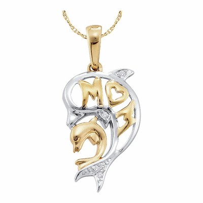 10KT Two-tone Gold Round Diamond Treble Clef Pendant .03 Cttw 10KT Two-tone Gold Round Diamond Treble Clef Pendant .03 Cttw