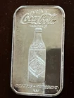 VINTAGE  1-OZ SILVER .999  (NORFOLK VIRGINIA ) COCA COLA 75TH ANNIVER BAR 002699