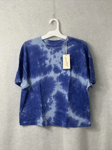 Women's Tie-Dye Short Sleeve Boxy T-Shirt Universal Thread™ - Color Blue Size S
