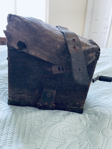 ANTIQUE STEWART BROTHERS R LINEMAN TELEPHONE TESTER BOX WITH HEADSET - Afbeelding 5 van 10