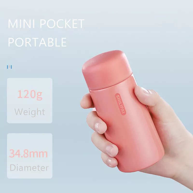 Mini Pocket Thermos Hot Water Bottle Vacuum Flask Double Wall