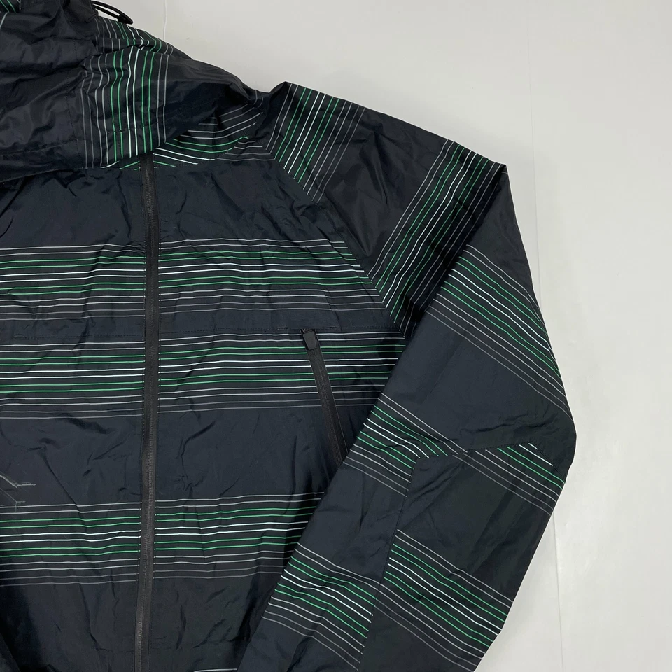 Burton Jacket Mens Small Black Green Dryride Rain Full Zip Waterproof Hiking Ski - Image 3 of 4