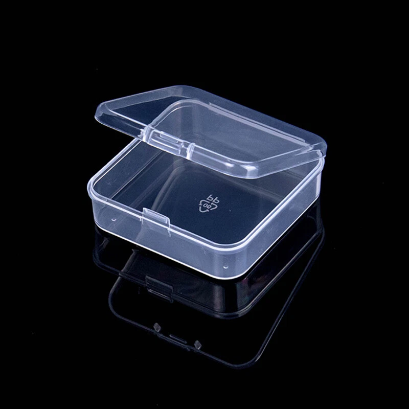 Mini Square Clear Plastic Small Box Jewelry Storage Container