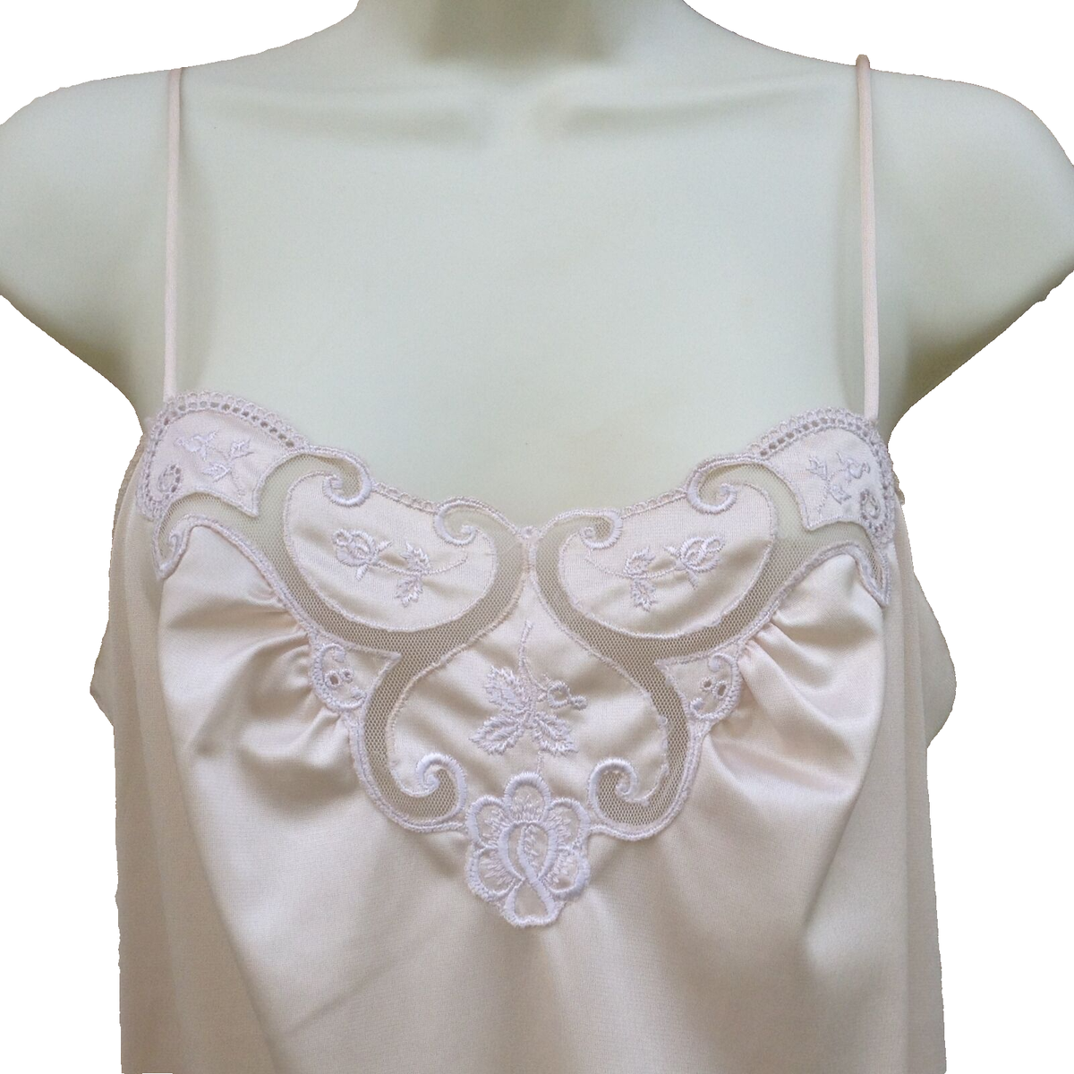 トップス nude vintage Camisole Vanity Fair Camisole Top Women's 36 Nude Embroidered Nylon