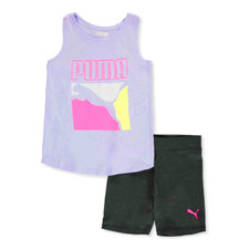 New Puma Toddler Girls Racerback Tank  Shorts Set Size 5