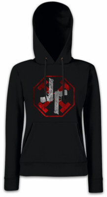 Gun Kata Damen Hoodie Kapuzenpullover Equilibrium Symbol Sign Logo John Preston