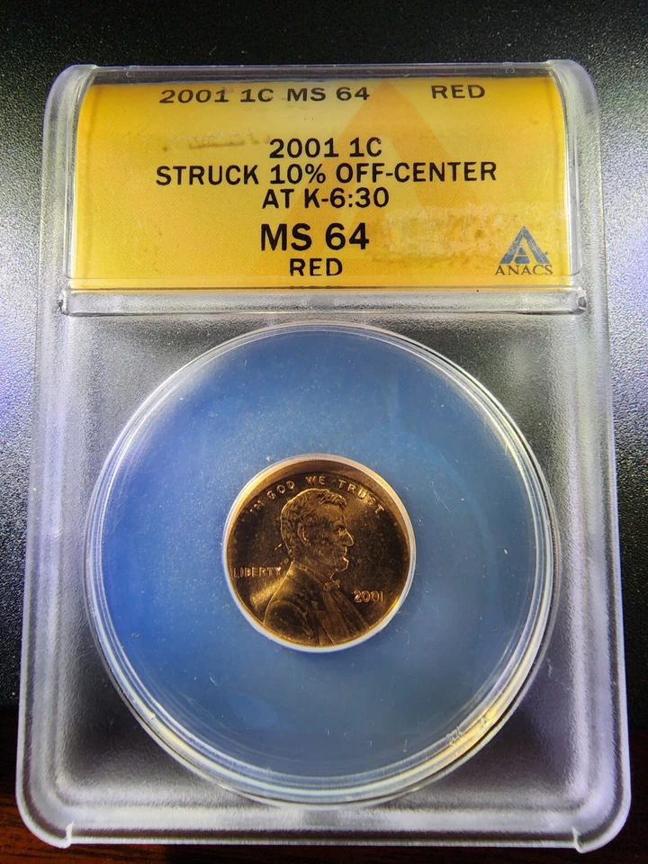 2001 1c Struck 10% Off Center At K-6:30 (#15.1) - Image 3 of 4