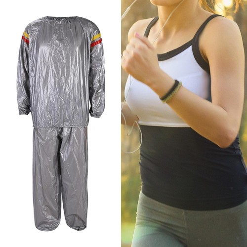 PVC Fitness Saunaanzug Abnehmen Trainingsanzug Damen Herren Ganzkörperhose - Imagen 5 de 13