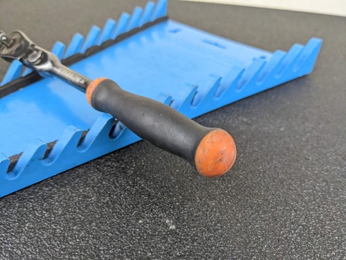 #bj099 MATCO Tools Afr68blfm 1/4" DRIVE 7-3/4" Black LOCKING FLEX RATCHET Orange - Picture 6 of 13