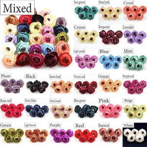 50x Artificial Flower Camellia Head For Bride Hair Clip Xmas