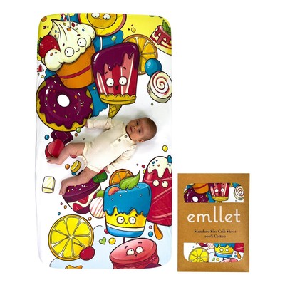 Emllet Fitted Crib Sheet, Cute Baby Crib Sheets For Boys Girls Toddlers 