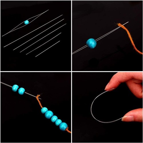 1Set Big Eye Beading Needles Easy Threading Tool for Bracelet Jewelry Making DIY - Picture 10 of 41