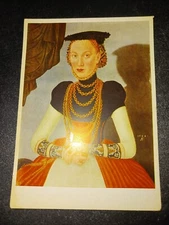 vintage art postcard Lukas CRANACH Portrait Lady Bruckmanns Bildkarte #259