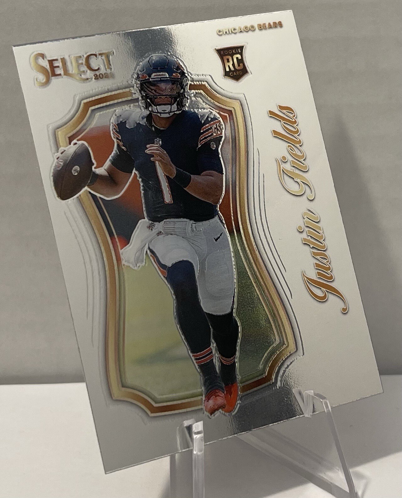 🔥JUSTIN FIELDS *CHICAGO BEARS* 2021 Panini Select Certified Rookies Silver 🔥