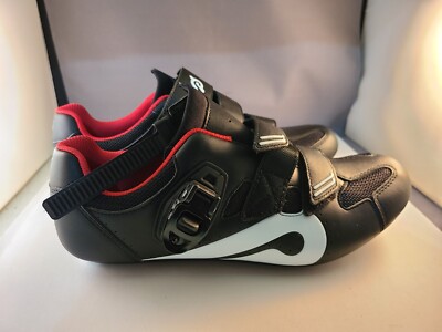 PELOTON Size 42 US Men’s Women’s 10 Black Red Cycling Shoes with Cleats 