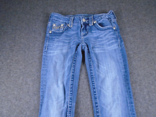 Miss Me Jeans Womens 26 Blue Boot Cut Thick Stitch Embroidered - Imagen 2 de 16