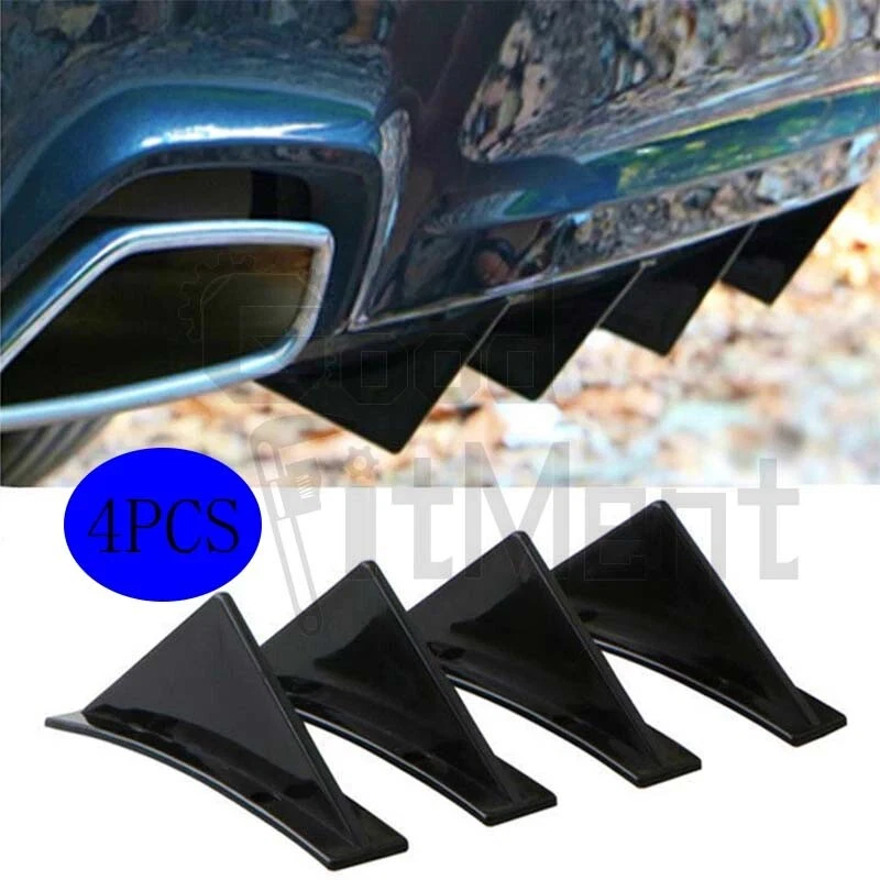 Parachoques trasero curvo negro para Nissan Máxima 00-22 complemento difusor labial alerón aleta Foto 3 de 4