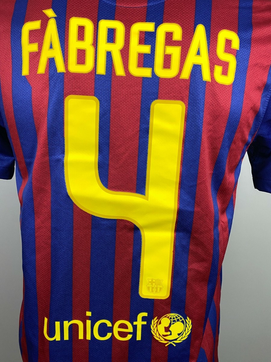 BARCELONA 2011 2012 FABREGAS HOME SHIRT SOCCER FOOTBALL JERSEY