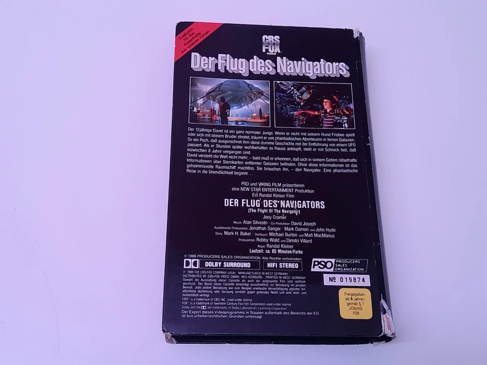 Der Flug des Navigators 1986 VHS German PAL Video Hartbox Flight of the Navigato - Bild 2 von 4