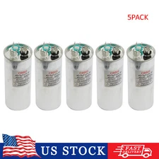 45+5 MFD ±5% Dual Run Capacitor 370 450 VAC CBB65-R AC Motor HVAC Fan 5 Pack