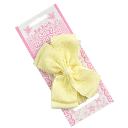 Baby Girls Headband Hairband Glitter Bow Sparkle Shiny Knot Elastic Soft Touch - Picture 36 of 83