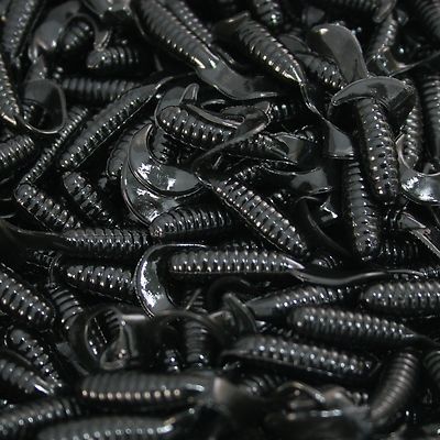 1.5'' Black Twister Tail Grubs Crappie Bluegill Trout Panfish Bream Fishing Lures