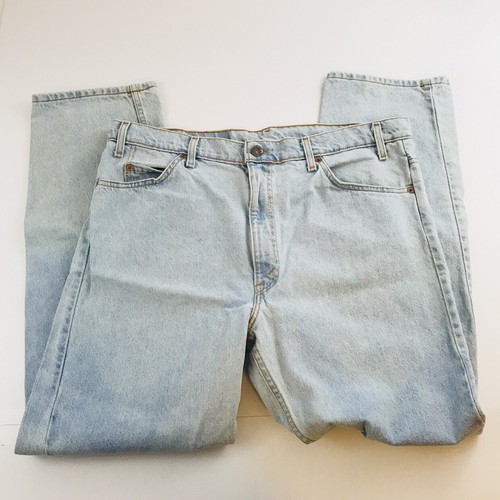 Vintage USA Levi's 505 Mens Light Wash Jeans 40x32 Regular Straight Fit (410) - Picture 3 of 6
