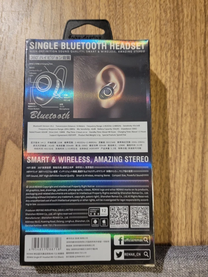 Auriculares individuales Remax RB-T22 Foto 2 de 3