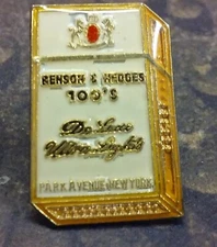 Benson & Hedges 100's Cigarettes pin badge Deluxe Ultra Lights